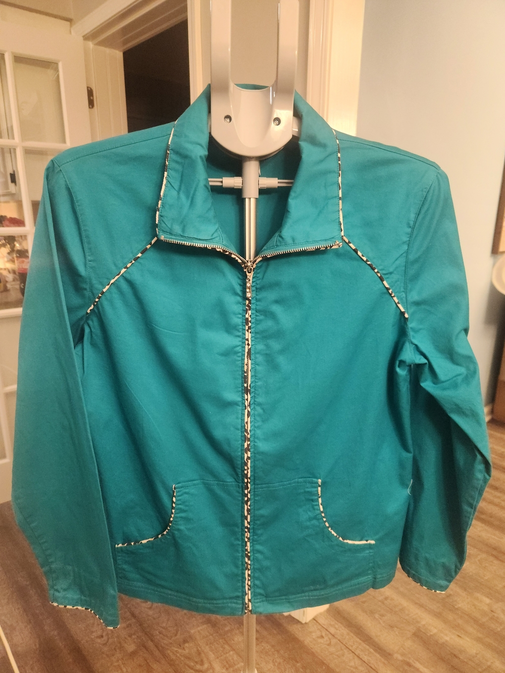 Teal Zip-Front Women's Jacket
